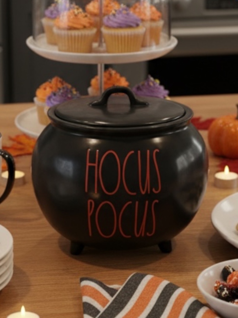 Rae Dunn Large HOCUS POCUS Cauldron with Lid